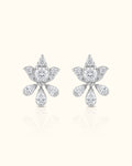Diamond Floral Spray Stud