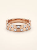 Royal Checkered Diamond Band Ring
