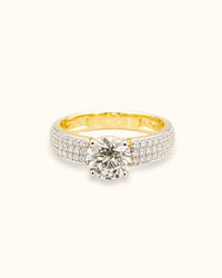 1ct Regal Pavé Solitaire Ring