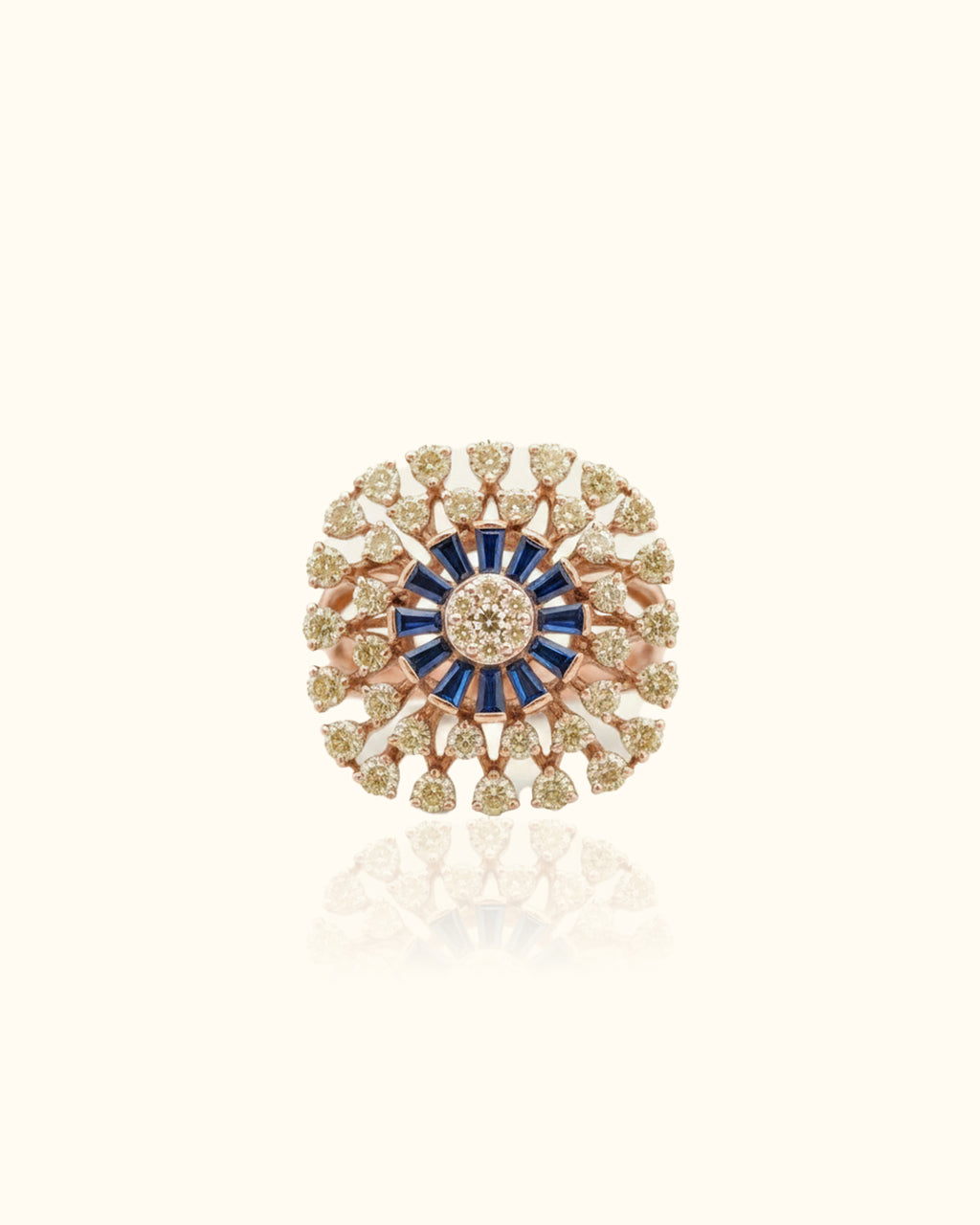 Royal Sapphire Bloom Diamond Ring