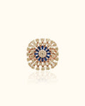 Royal Sapphire Bloom Diamond Ring