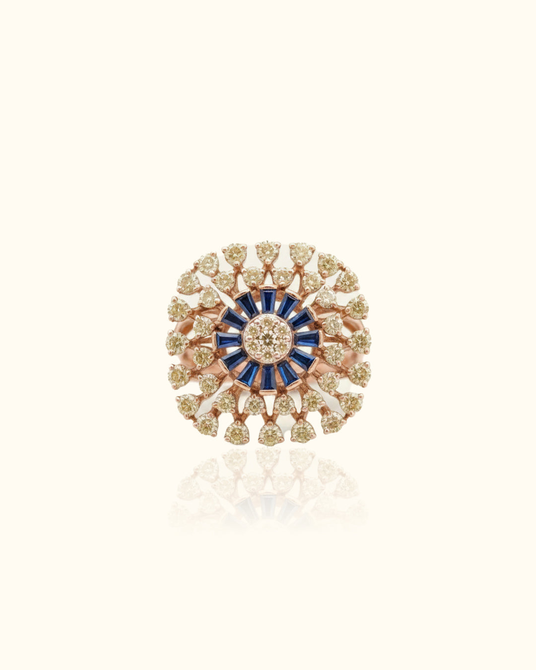 Royal Sapphire Bloom Diamond Ring