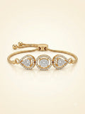 Trinity Halo Diamond Slider Bracelet