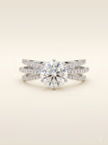 2ct Aurora Triple Split Shank Solitaire Ring
