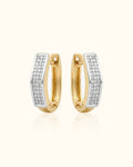 Diamond Channel-Set Hoop Earrings