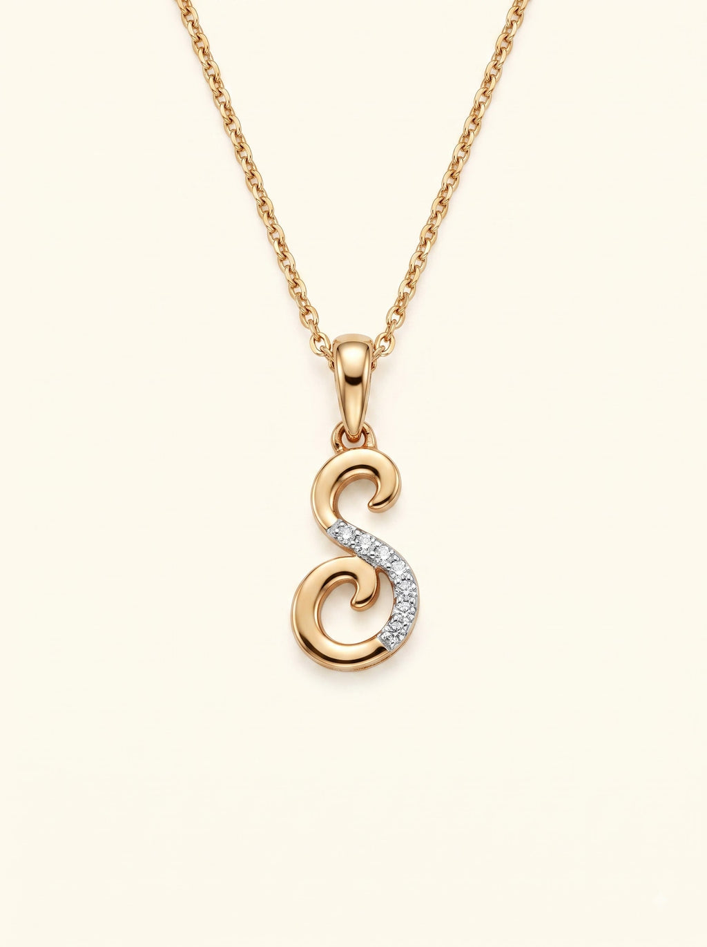 Diamond Initial S Pendant