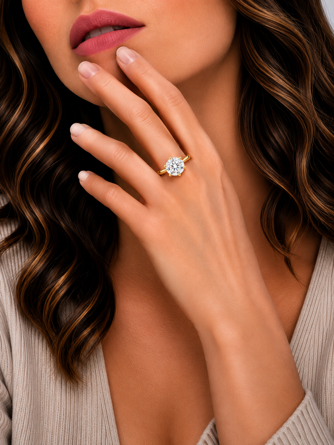 3.5ct Timeless Round Solitaire Diamond Ring