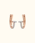 Diamond T-Bar Hoop Earrings