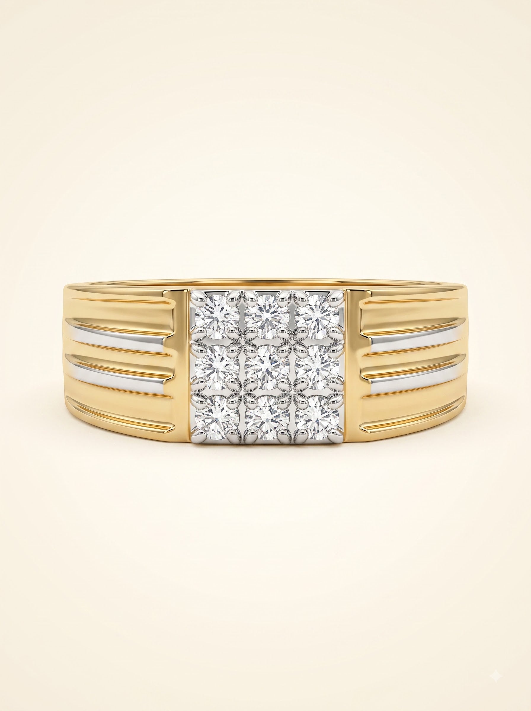 Executive Diamond Cluster Men's Ring