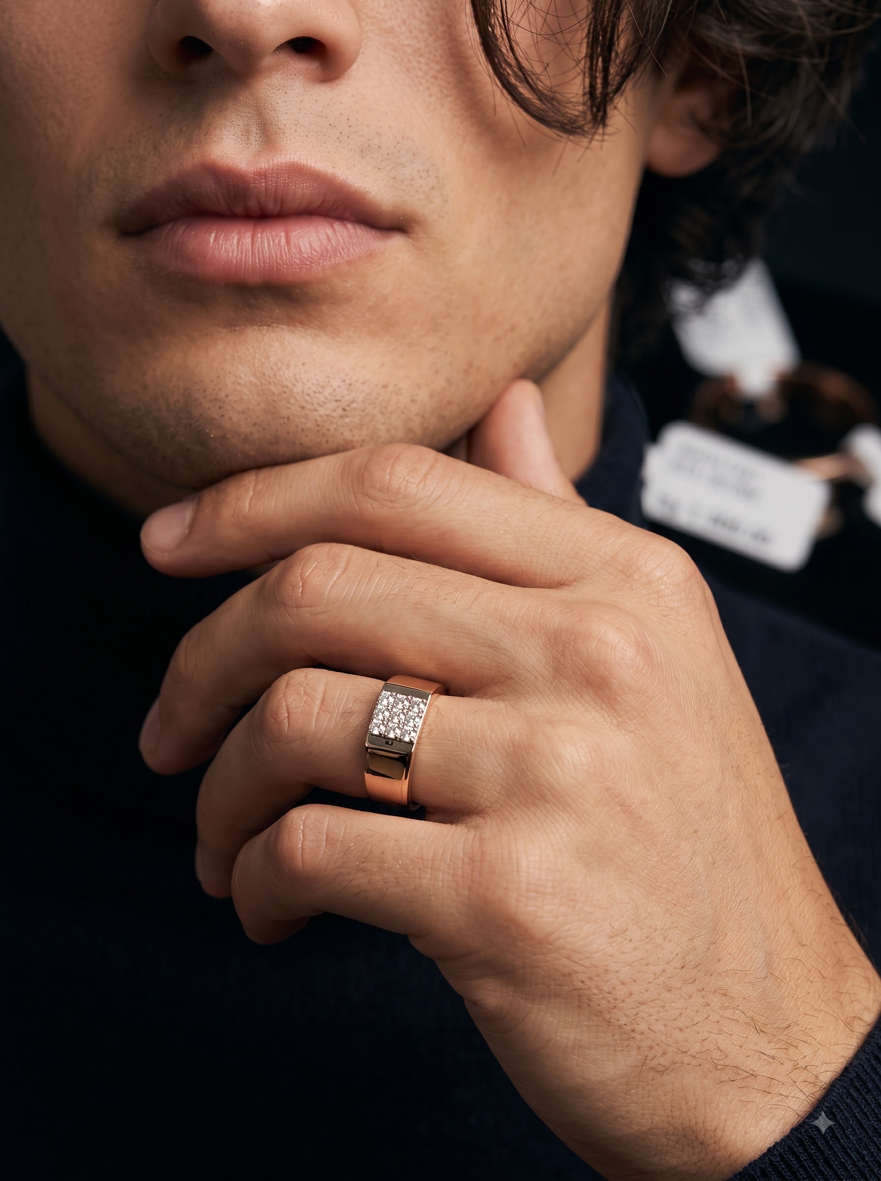 Classic Diamond Cluster Men's Ring