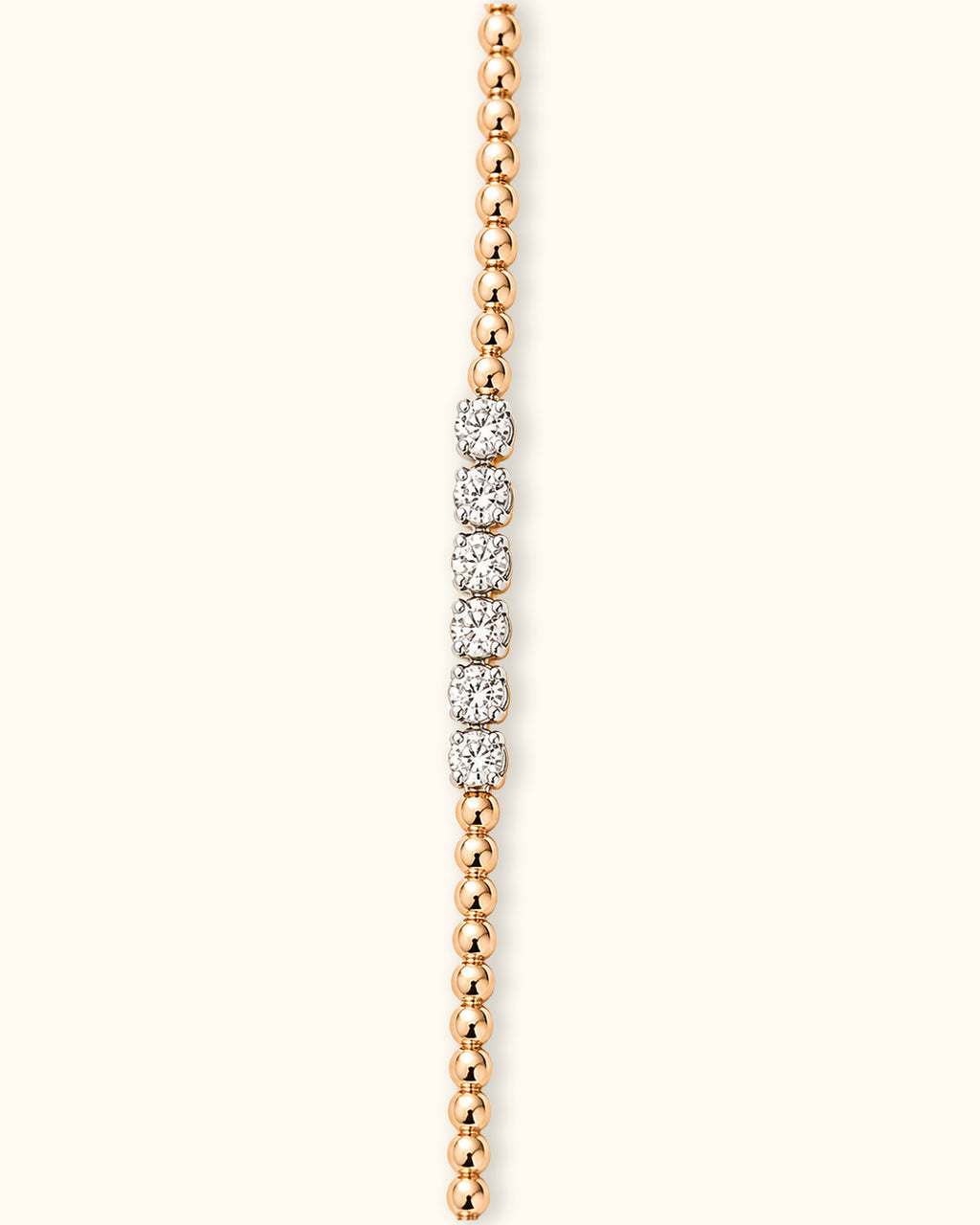 Diamond Station Bead Bracelet