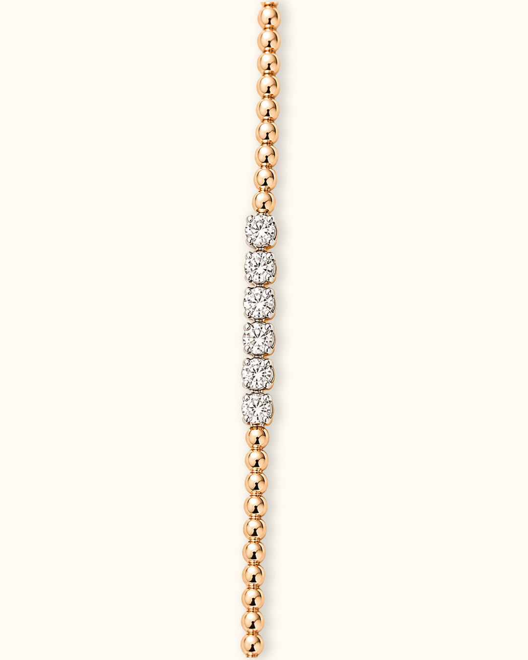 Diamond Station Bead Bracelet