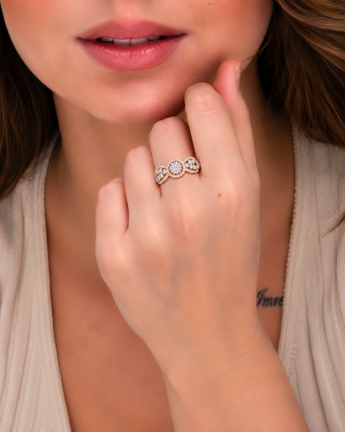 Radiant Bloom Diamond Ring