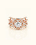 Royal Halo Luxe Ring – Rose Gold Edition