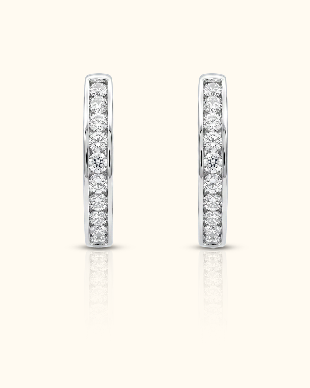 Diamond Huggie Hoop Earrings