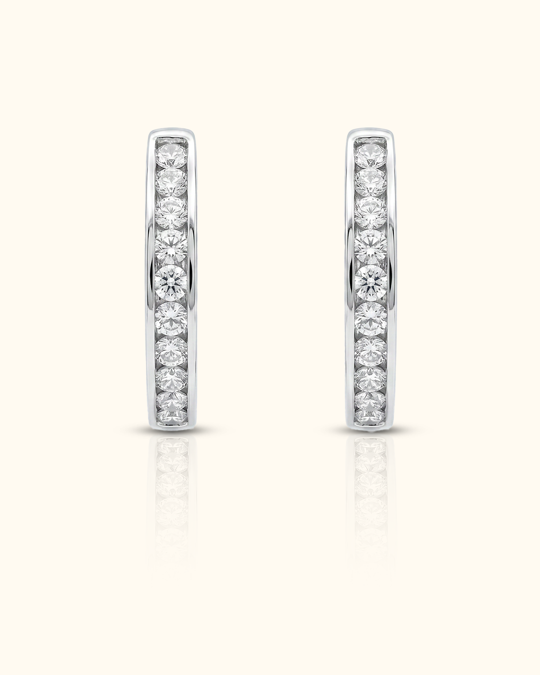Diamond Huggie Hoop Earrings