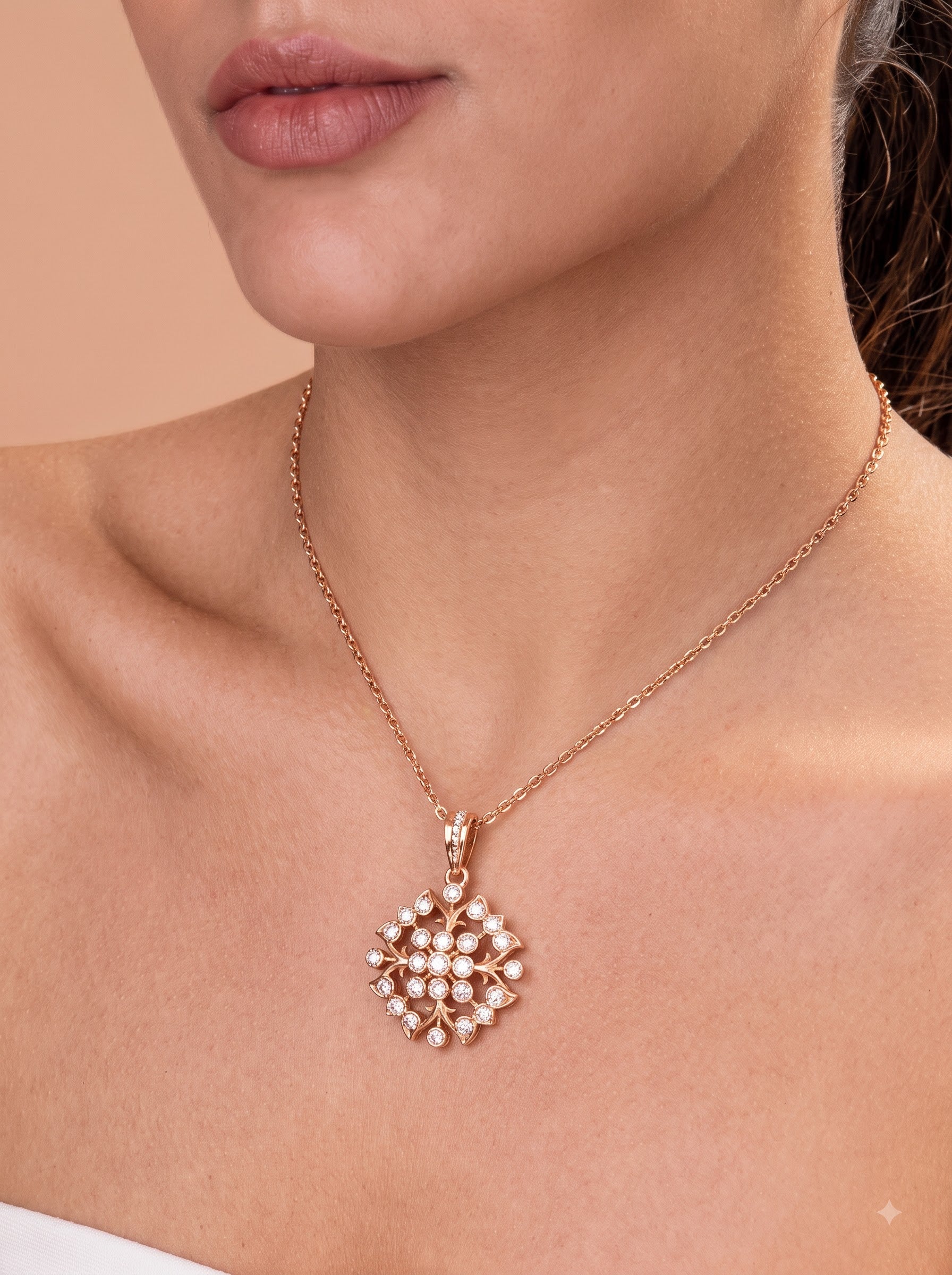 Blooming Diamond Tree Pendant