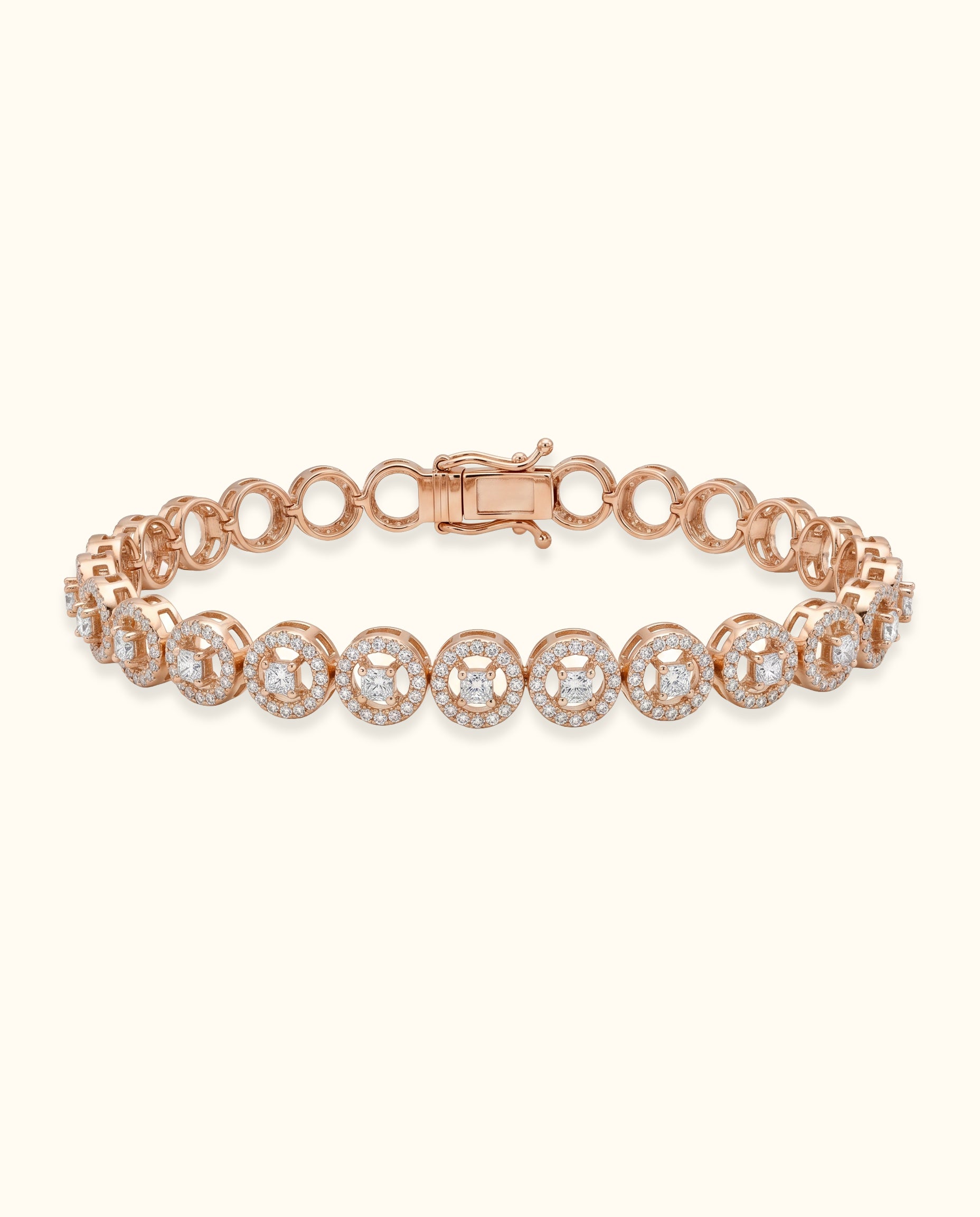 Halo Circle Diamond Bracelet