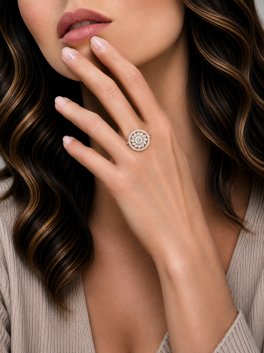 3 ct Celestial Bloom Diamond Ring