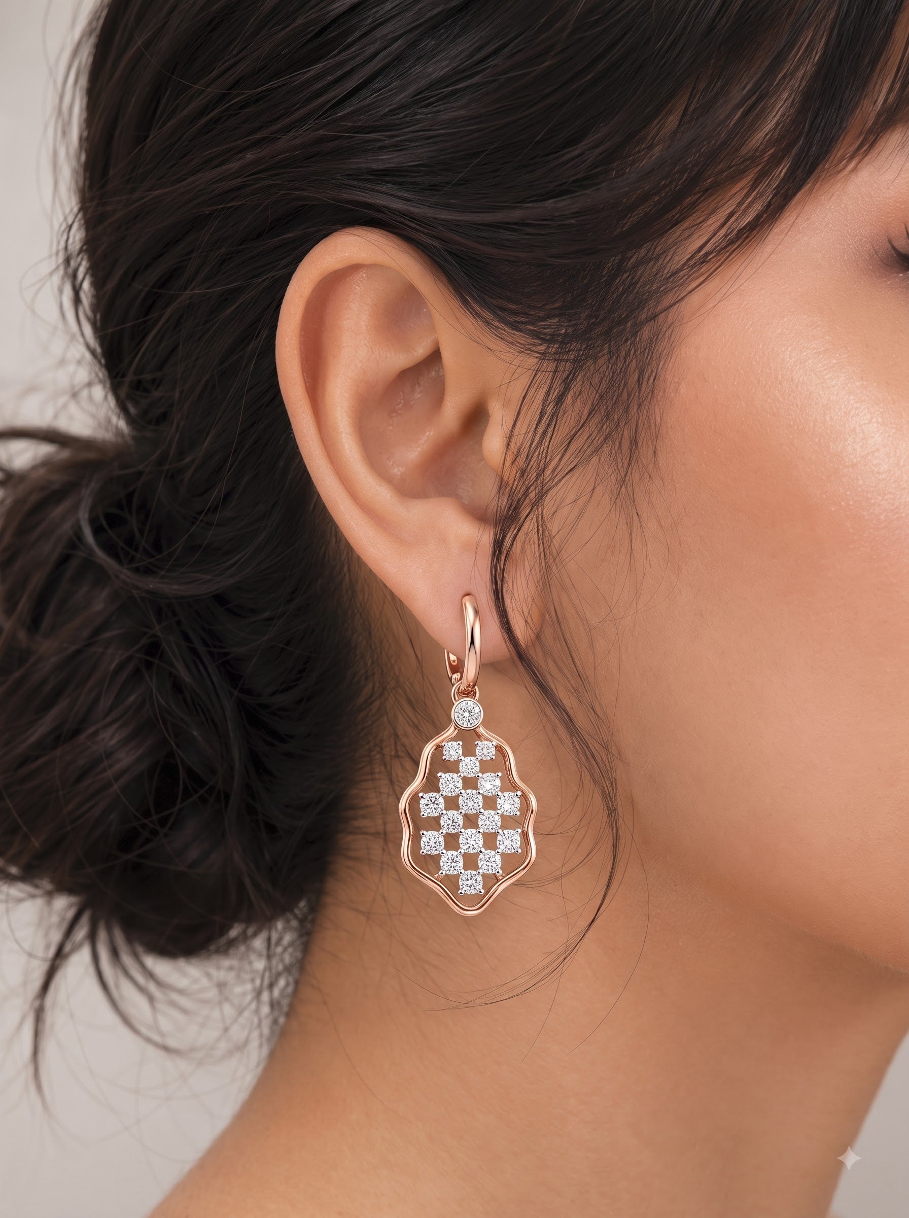 Celestial Lattice Diamond Pendant