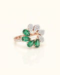 Emerald Bloom Openwork Ring