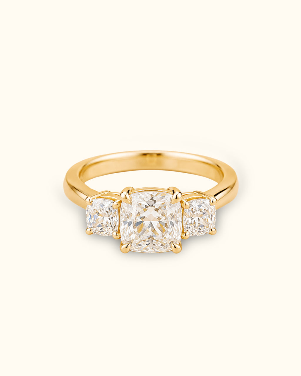 2 ct Trinity Cushion Solitaire Ring