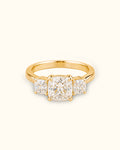 2 ct Trinity Cushion Solitaire Ring
