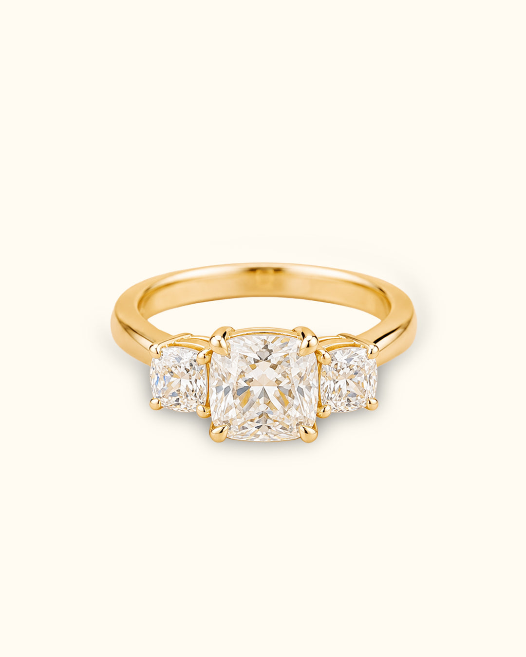 2 ct Trinity Cushion Solitaire Ring