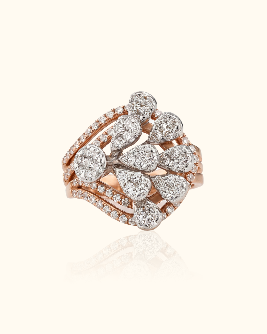 Pear Bloom Diamond Statement Ring