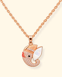 Ganesha Diamond Pendant with Mother of Pearl