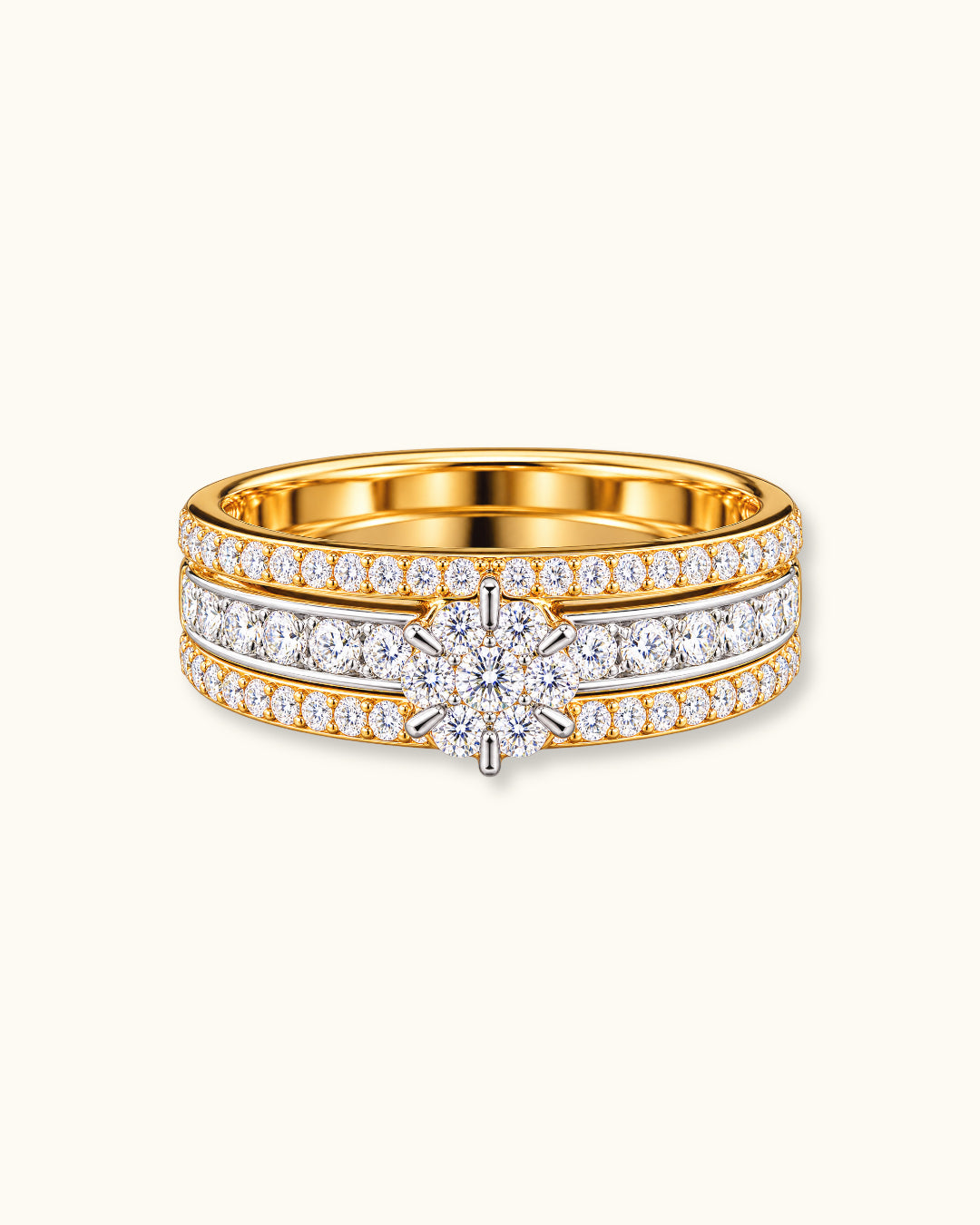 Royal Blossom Diamond Cluster Ring