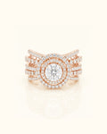 Royal Halo Luxe Ring – Rose Gold Edition