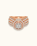 Royal Halo Luxe Ring – Rose Gold Edition