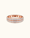 Dual Row Diamond Infinity Ring