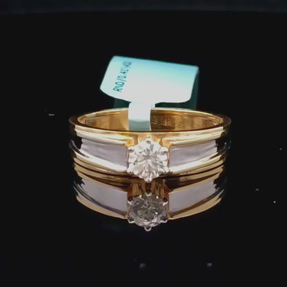 0.40ct Round Lab Diamond Solitaire Gents Ring