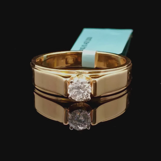 0.40ct Round Lab Diamond Solitaire Gents Ring