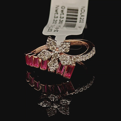 Ruby & Diamond Floral Statement Ring
