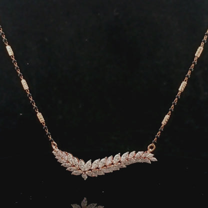 Elegant Leaf Diamond Mangalsutra