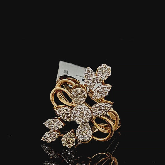 Floral Diamond Cocktail Ring