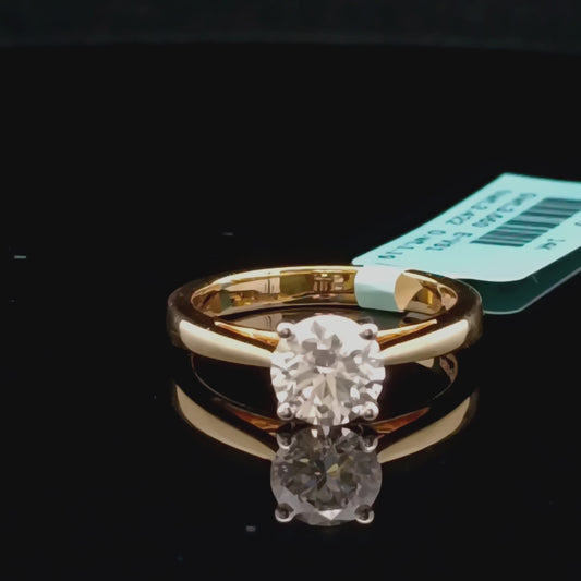 1ct Classic Round Solitaire Diamond Ring