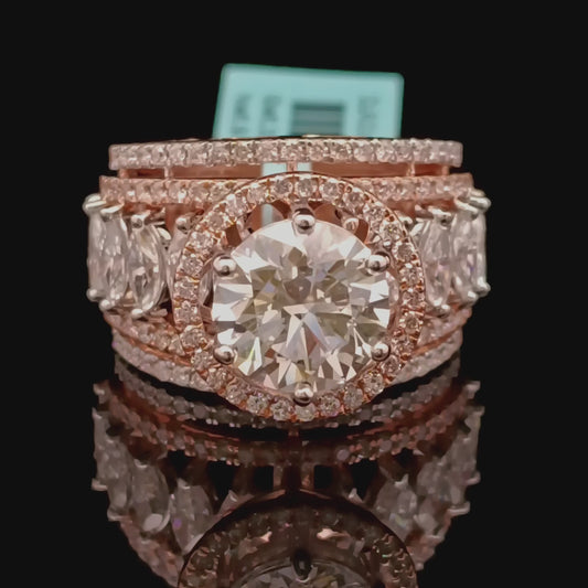 3ct Round Solitaire Diamond Ring