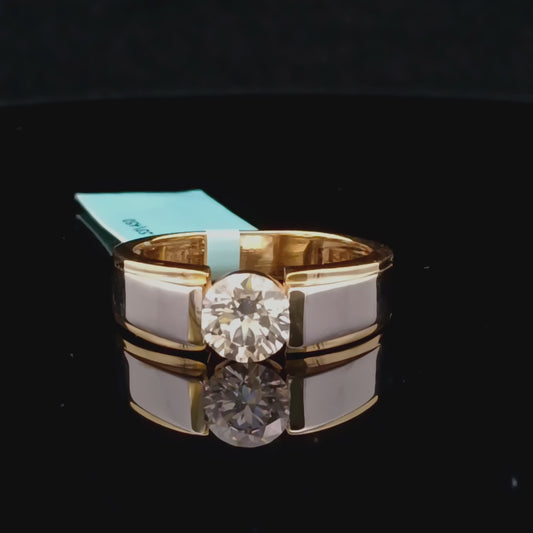 1.5ct Round Lab Diamond Solitaire Gents Ring