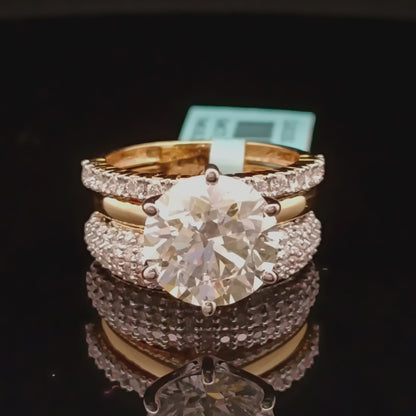 4ct Round Solitaire Diamond Ring