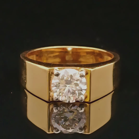 1.5ct Round Lab Diamond Solitaire Gents Ring