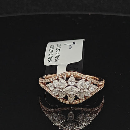 Floral Marquise Diamond Cluster Ring