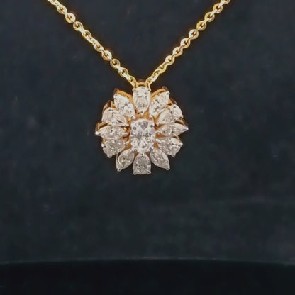 Petal Shine Diamond Pendant