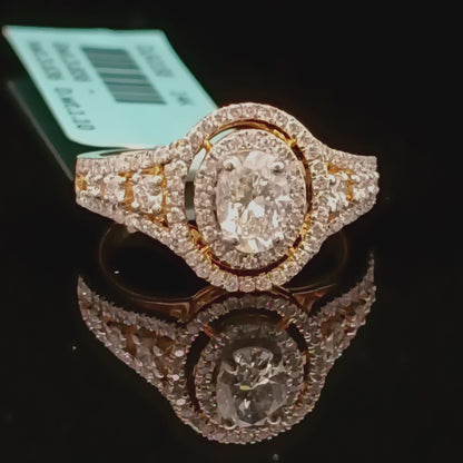 0.60ct Oval Solitaire Diamond Ring