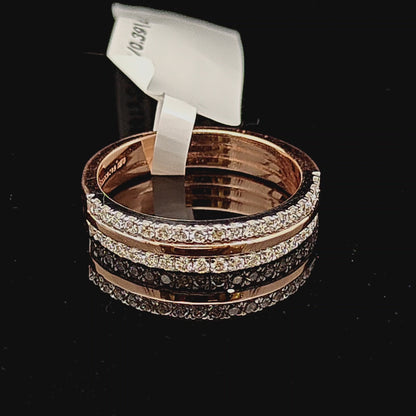 Classic Double Pavé Diamond Ring