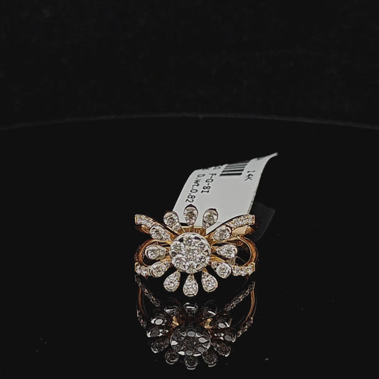 Flower Motif Diamond Ring