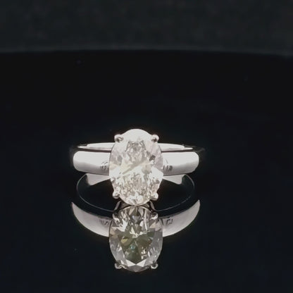 Oval Cut Solitaire Diamond Engagement Ring